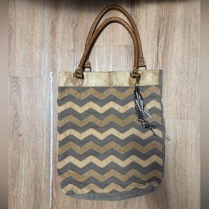 Chevron Pattern Myra Tote Bag